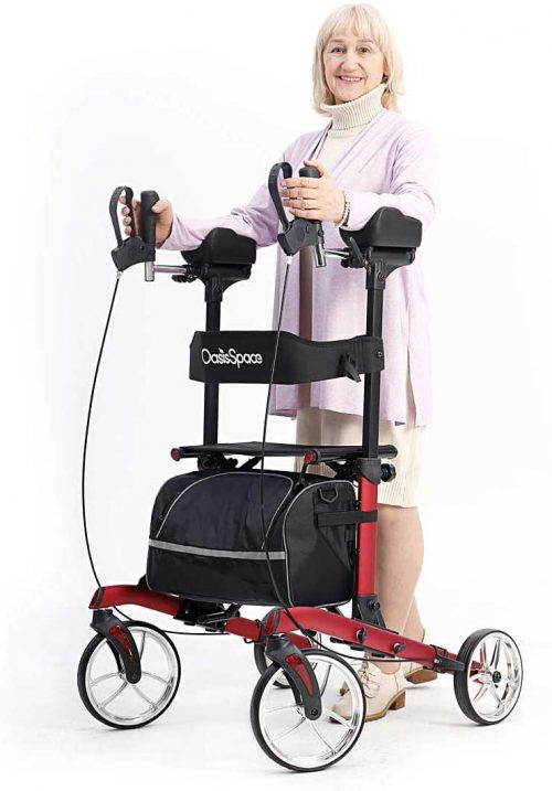 OasisSpace Armrest Walker with Seat for Senior