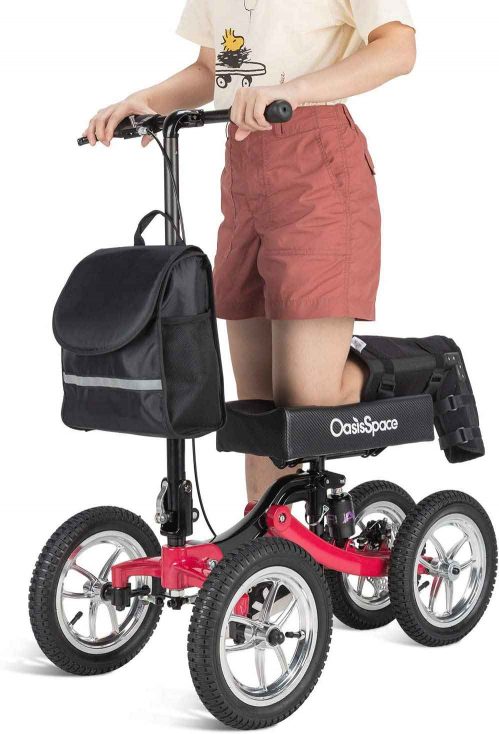 OasisSpace Shock Absorber All Terrain Knee Walker Scooter